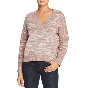 Kenneth Cole S Brown Burlwood Cream Sweater CY22